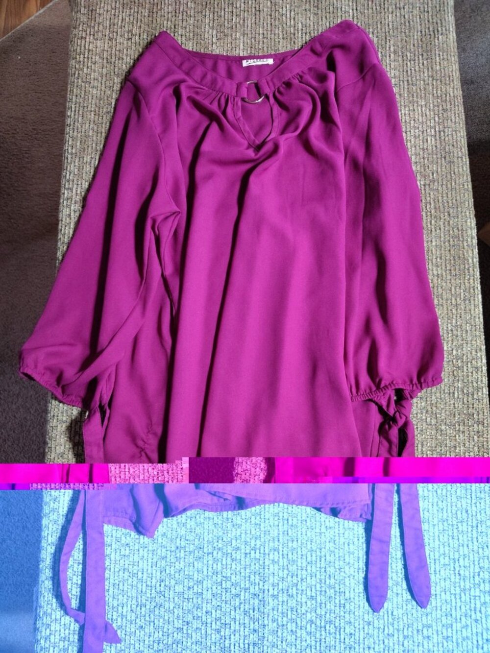 magenta/purple long-sleeve blouse from the brand Mileage,